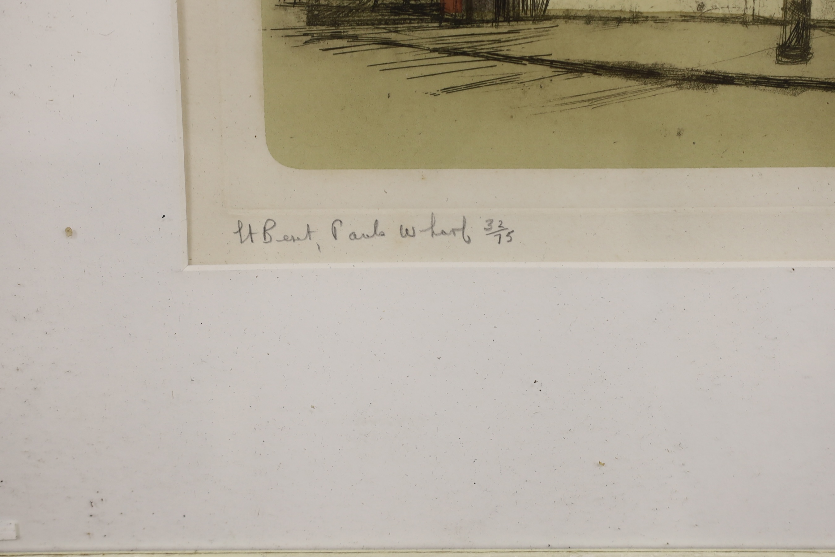 Richard Beer, coloured etching with aquatints, 'St. Benet, Paul's Wharf', signed in pencil, 32/75, 65 x 45cm